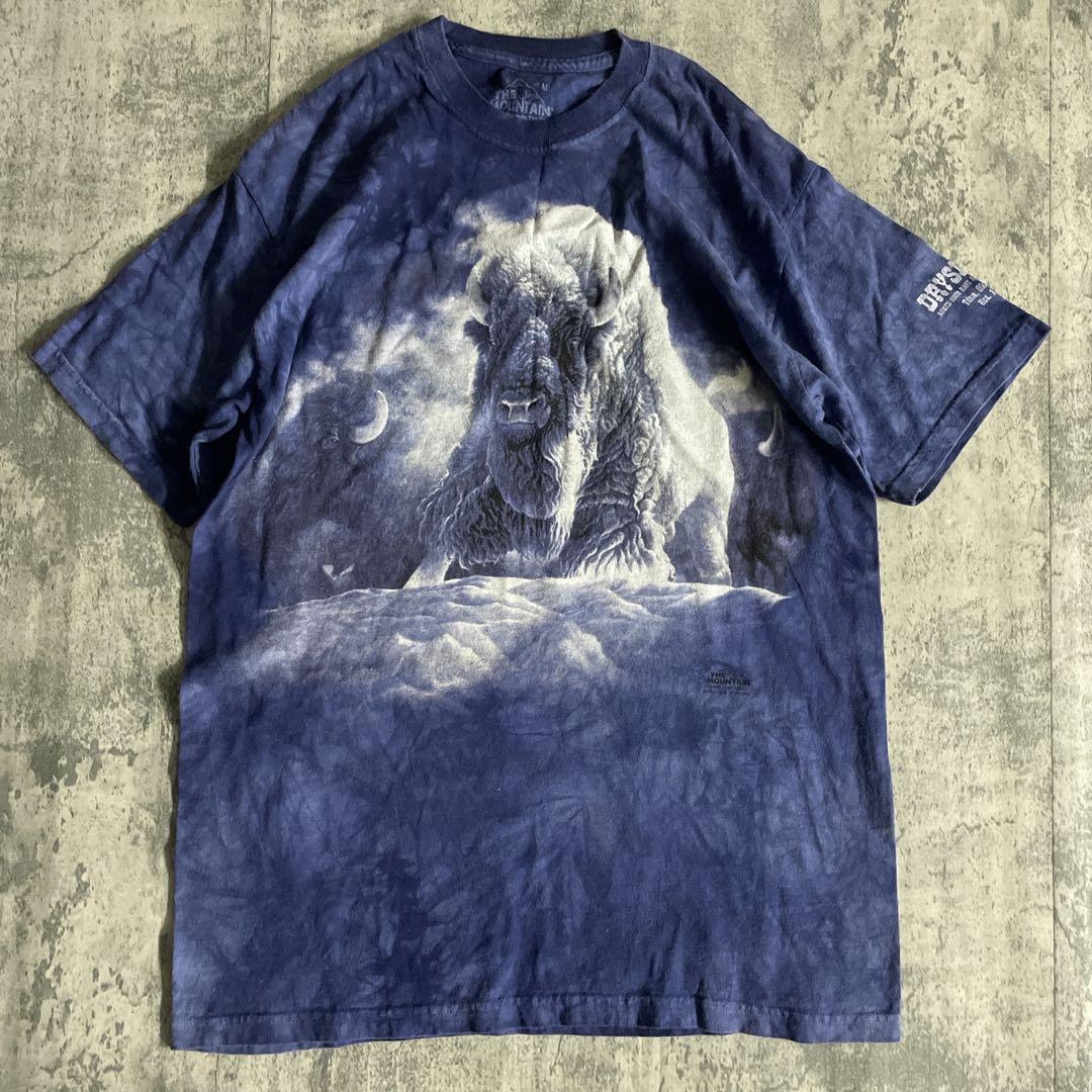 【在庫限り】 THE MOUNTAIN 90sバイソン ヴィンテージTシャツ × バギーデニム トップス