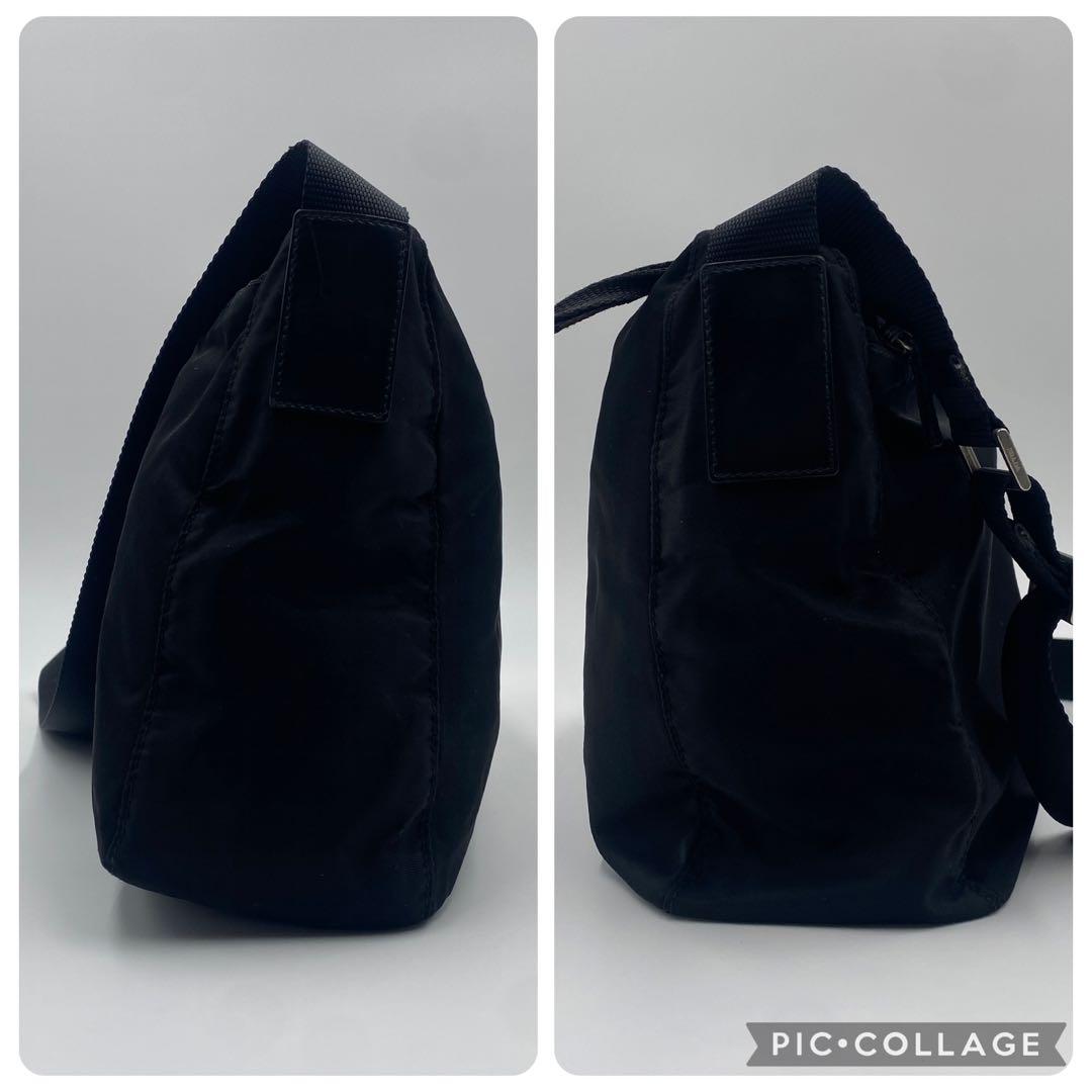 美品 プラダ ショルダー カメラバッグ メッセンジャー テスートナイロン レザー 美品 プラダ ショルダー カメラバッグ メッセンジャー テスートナイロン レザー