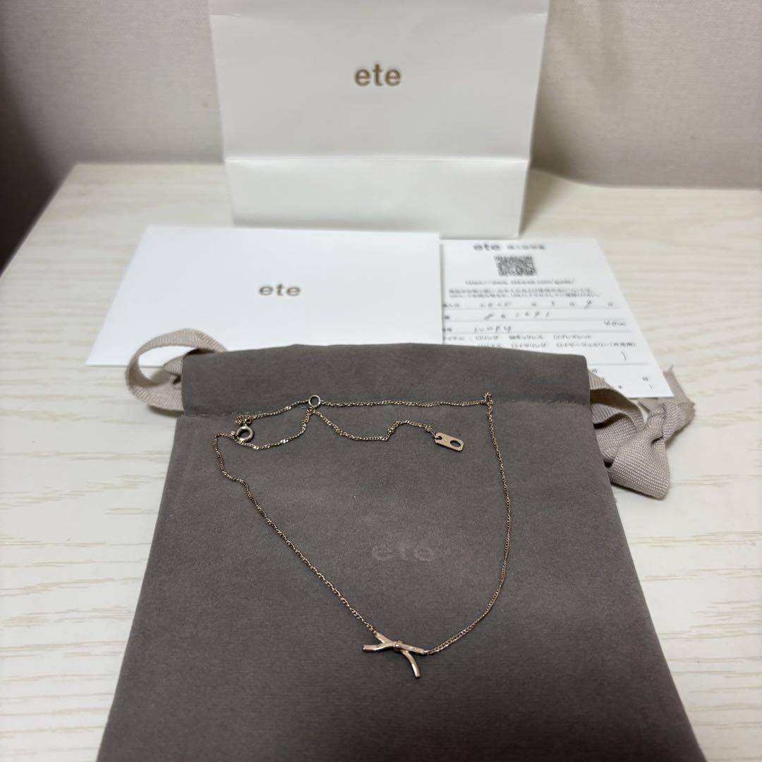 ete [レイヤー] リボン ネックレス