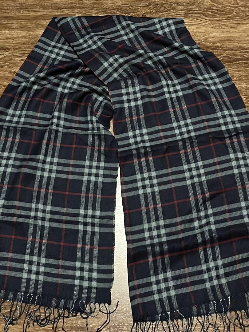 【秀樹】【美品・未使用】Burberrys 100%ウールチェックマフラー