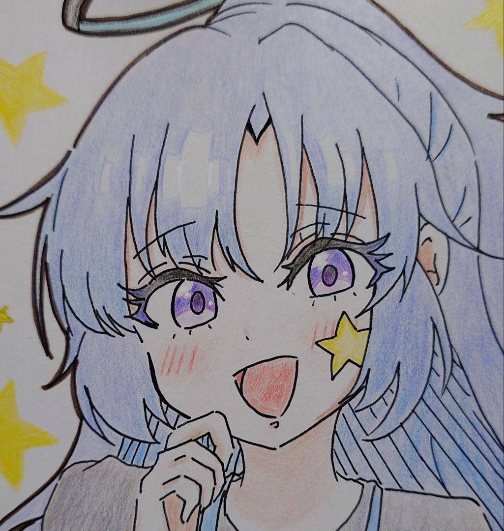 ブルーアーカイブ 早瀬ユウカ 手描きイラスト ファンアート