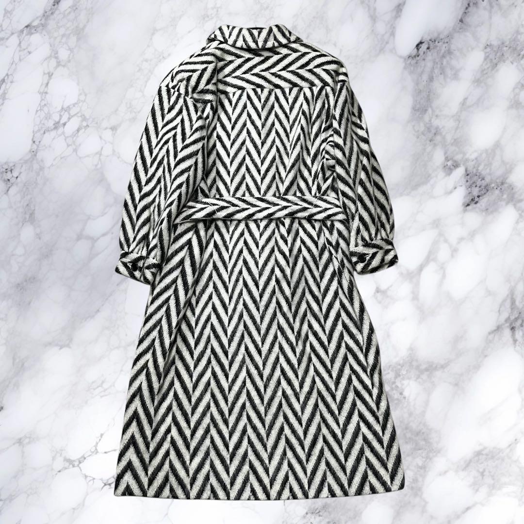GIVENCHY ジバンシー ロングコート ヘリンボーン ウール モヘア混 XL