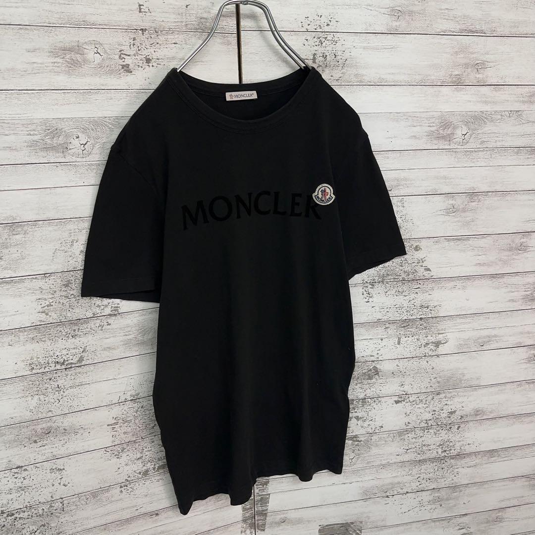 10683【美品・QR確認済み】モンクレール☆刺繍ワッペン定番カラーtシャツ黒