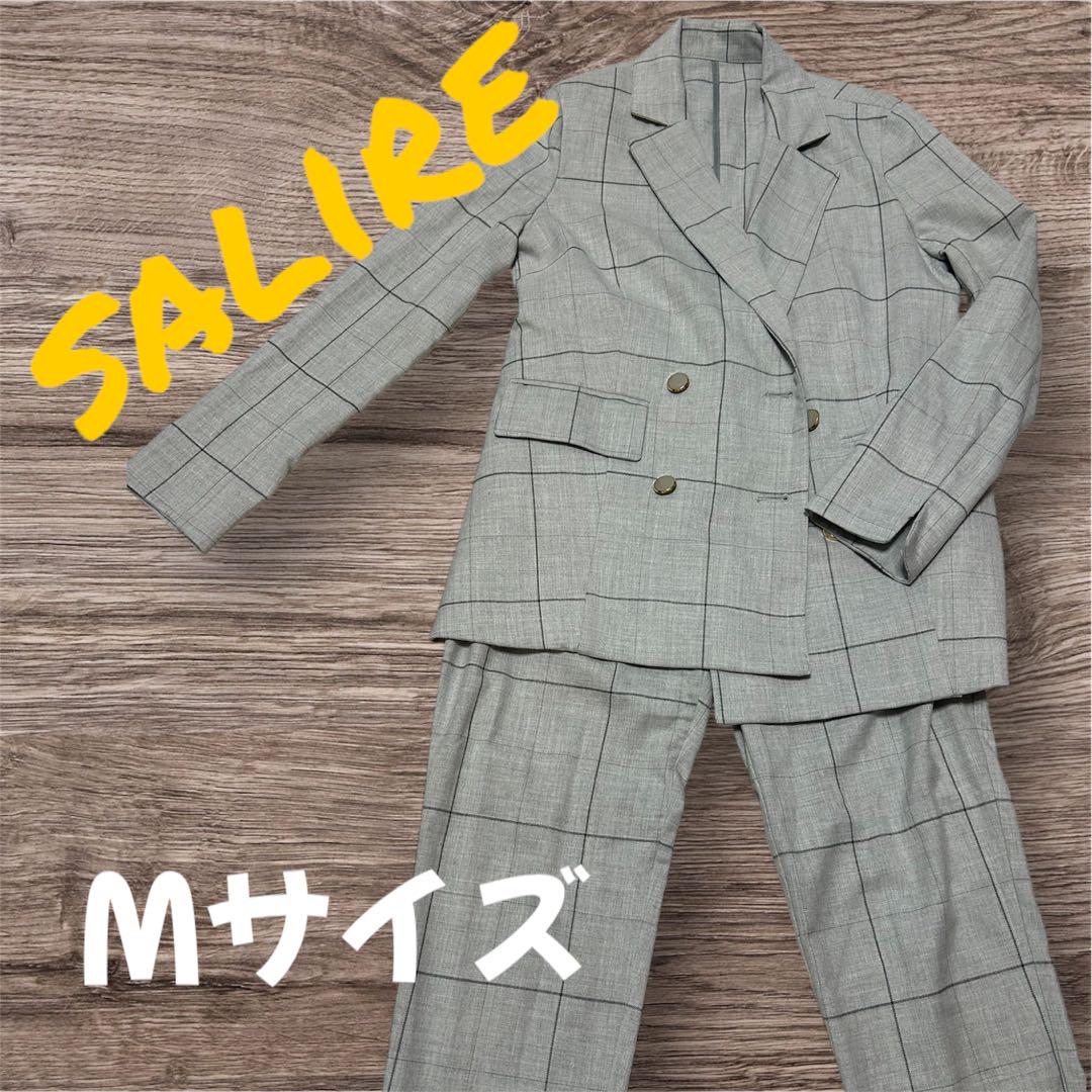 サリア salire セットアップ フォーマル M グレー スーツ