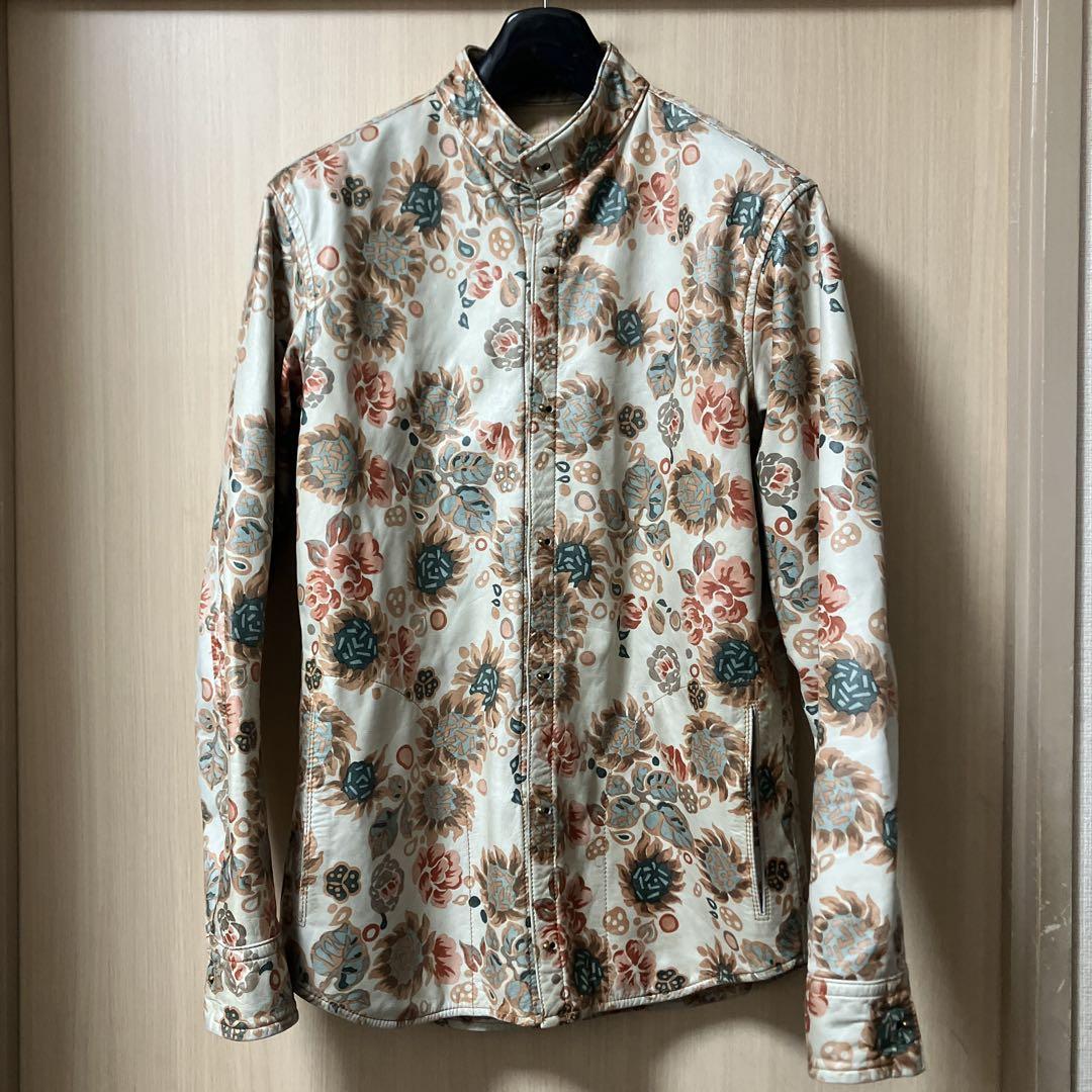 L&kondo 花柄　レザーシャツ　48 5,986円