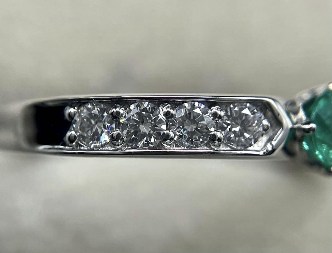 最終交渉可JC167★高級 パライバトルマリン0.191ct D ptリングソ付
