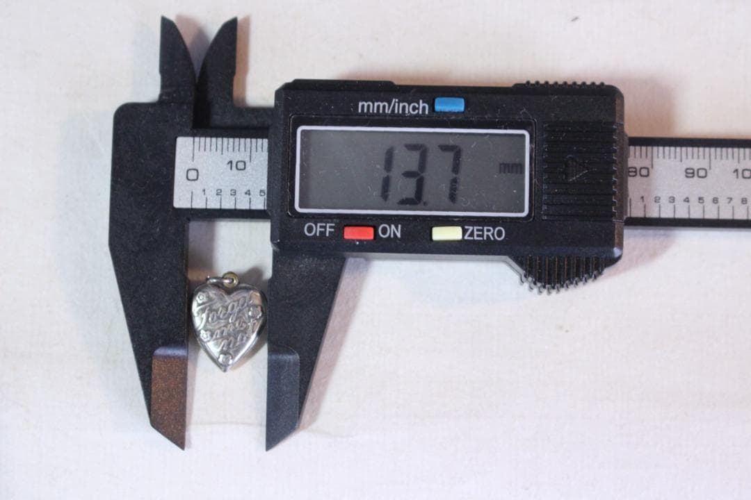 40s　スウィートハートジュエリー　WW2　シルバー チャーム　ウェーブ　勿忘草