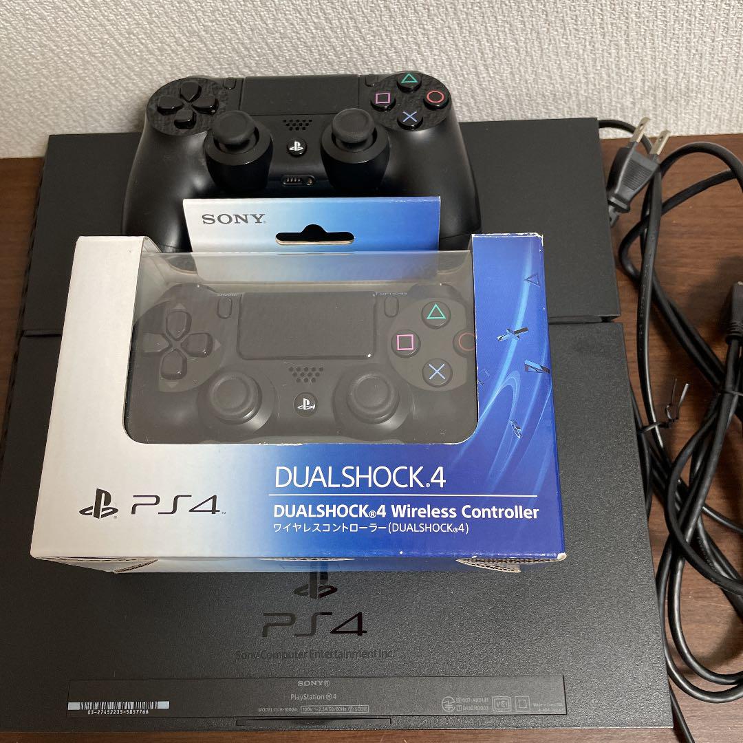 国産新作 PS4本体 コントローラー2ケ 各種ケーブル付き wTLkF-m45156529817 安いNEW