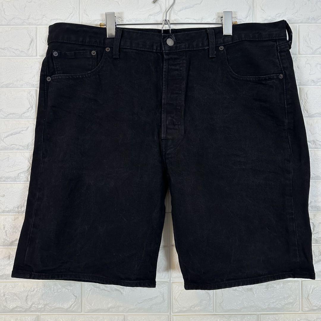 V763【Levi’s】501デニムショートパンツ【メンズ42】ブラック