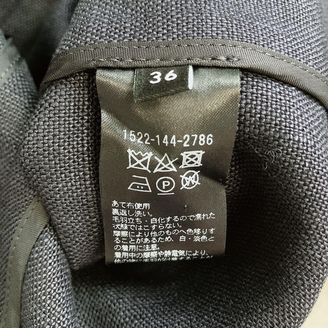 UNITED ARROWS リネンブレザー ダブルジャケット 36 ネイビー