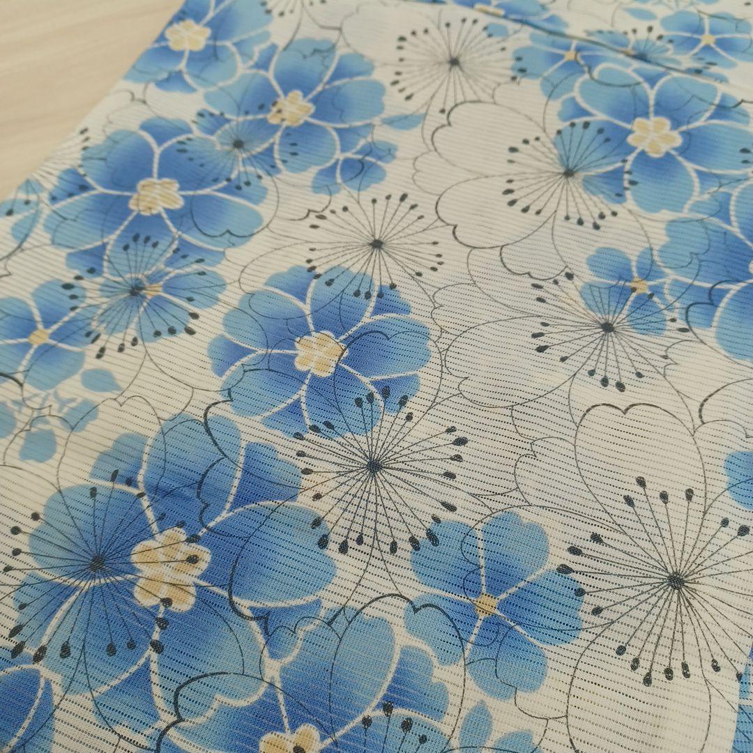 新品☆呉服屋♪大人清楚な夏着物　浴衣３点セット 新品☆呉服屋♪綿麻しじら織！大人上品な縞柄 夏着物 浴衣セット