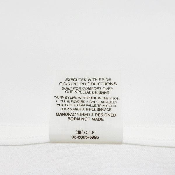 美品 COOTIE オープンネック 半袖 シャツ ホワイト L オーバーサイズ