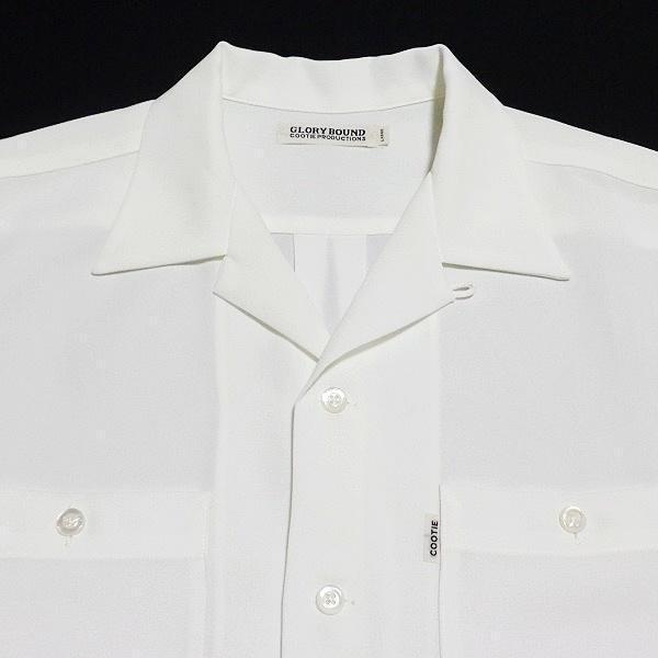 美品 COOTIE オープンネック 半袖 シャツ ホワイト L オーバーサイズ