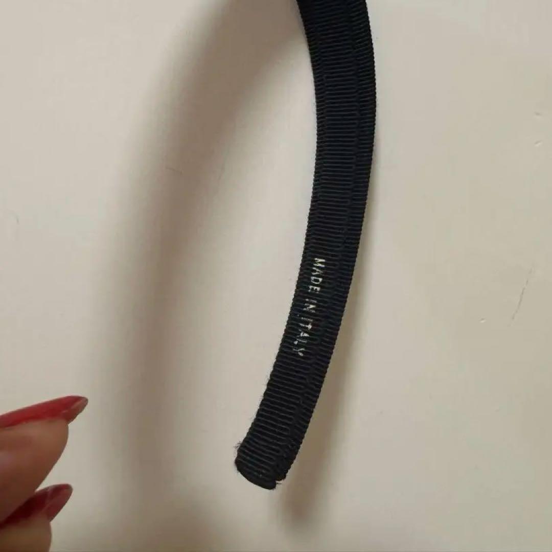 Ferragamo ブラック リボン ヘアバンド