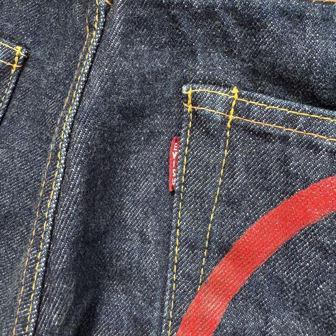 希少✨️EVISU 十周年記念 赤耳 ミニカモメ W29×35 デニムジーンズ 未使用級✨EVISU 赤耳 デニムジーンズ W33×35 猫 No.2 - メルカリ