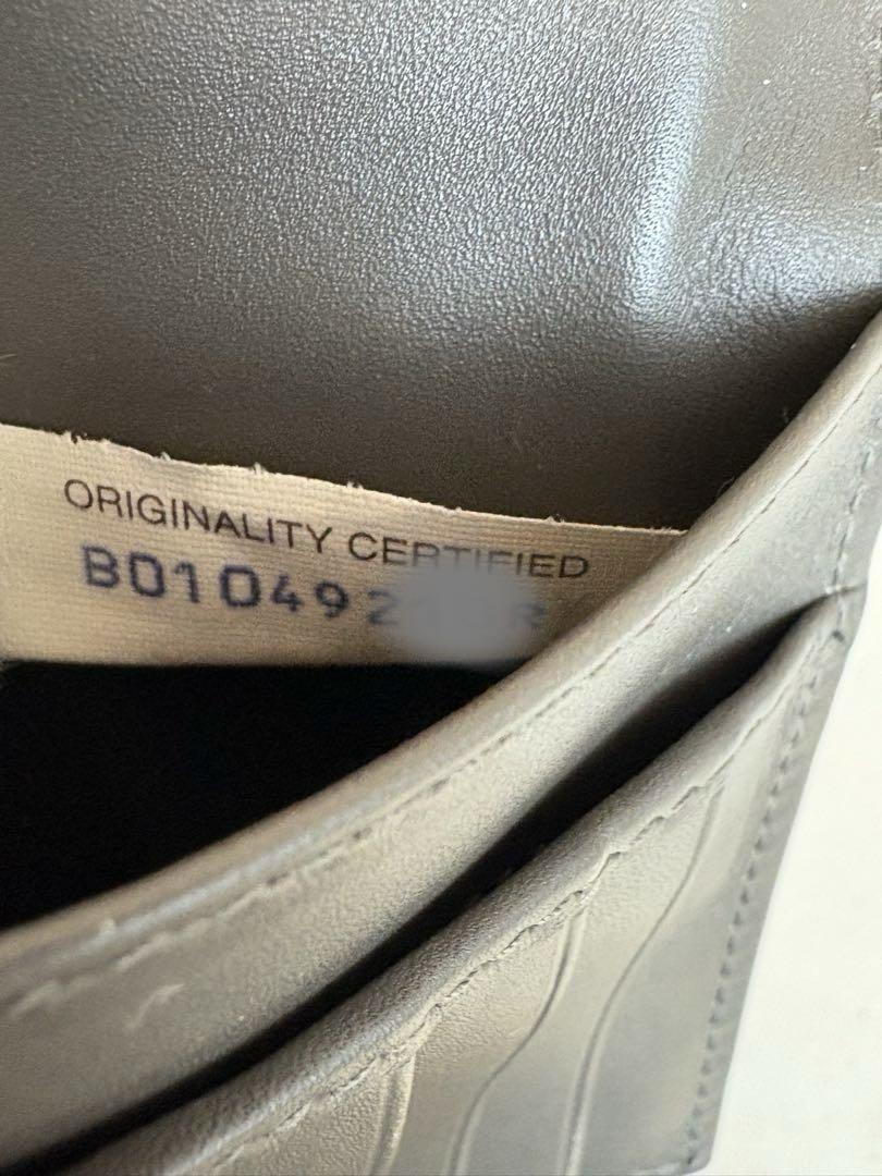 Bottega Veneta 長財布　イントレチャート　レザー　グレー