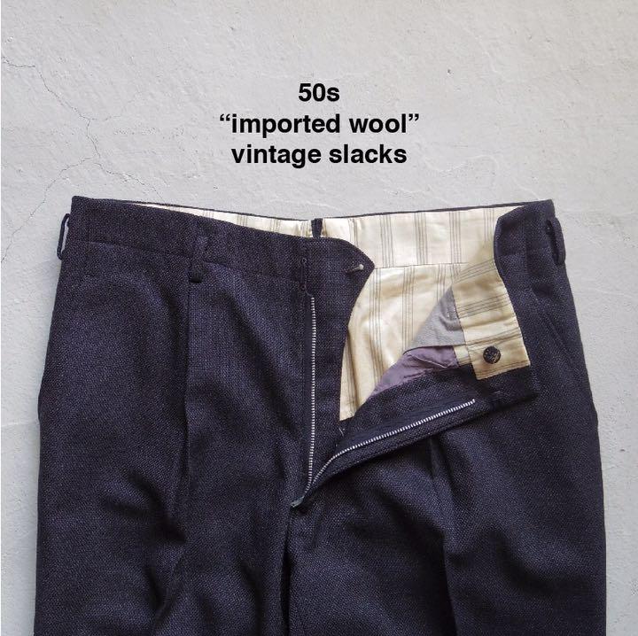 50s 60s Japan vintage wool ウール スラックス 1950～60s Vintage Wool Slacks Gray ヴィンテージウール