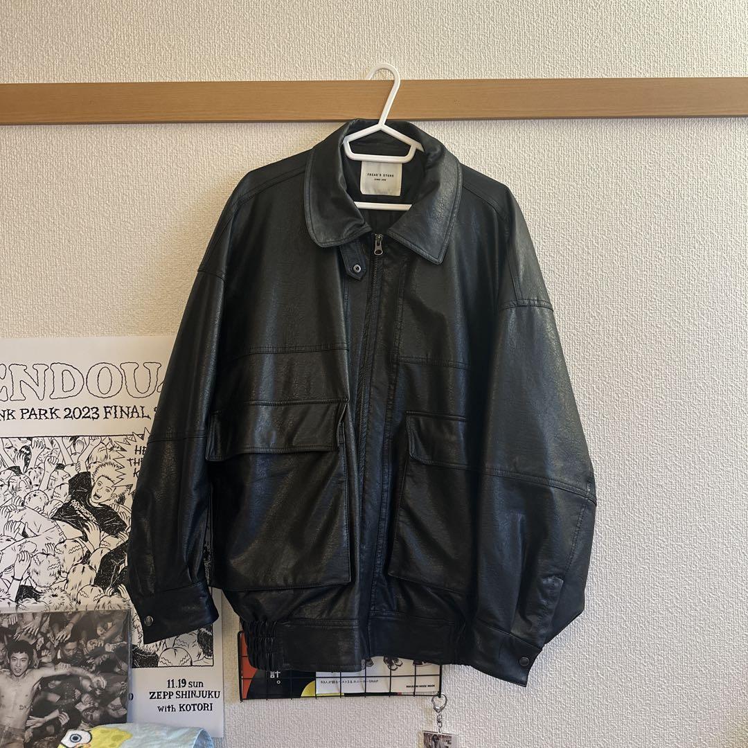 FREAK'S STORE ブラックレザージャケット サイズF