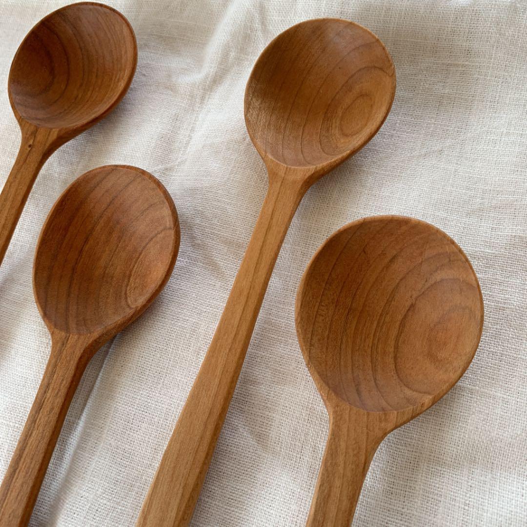 三谷龍二 スープ スプーン 匙 4本セット 木製 新作ウエア 作家