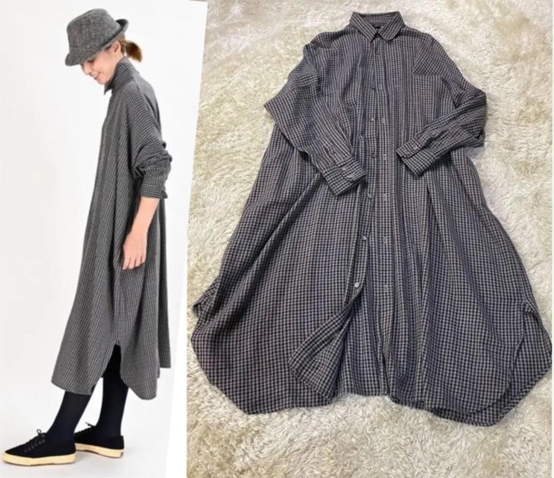 オンラインストア販売店舗 ワンピース ロングワンピース45rpm上質手紡ぎ手作業インドネルワンピースゆったりロング円超美品 再販開始