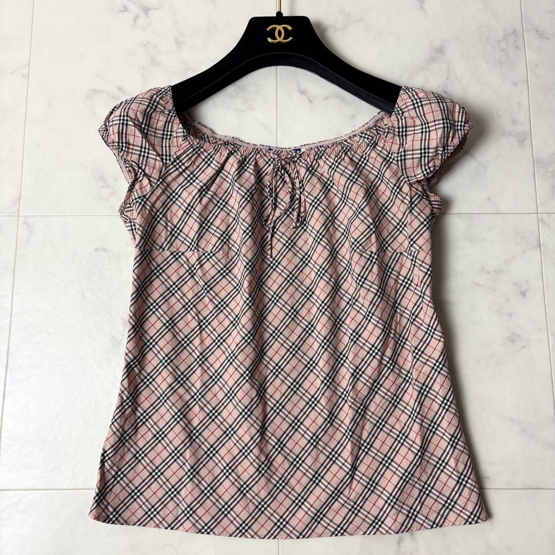 美品】バーバリーブルーレーベル ノバチェック ノースリーブ