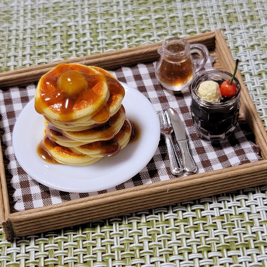 ミニチュアスイーツ   パンケーキタワー  追いシロップ付き