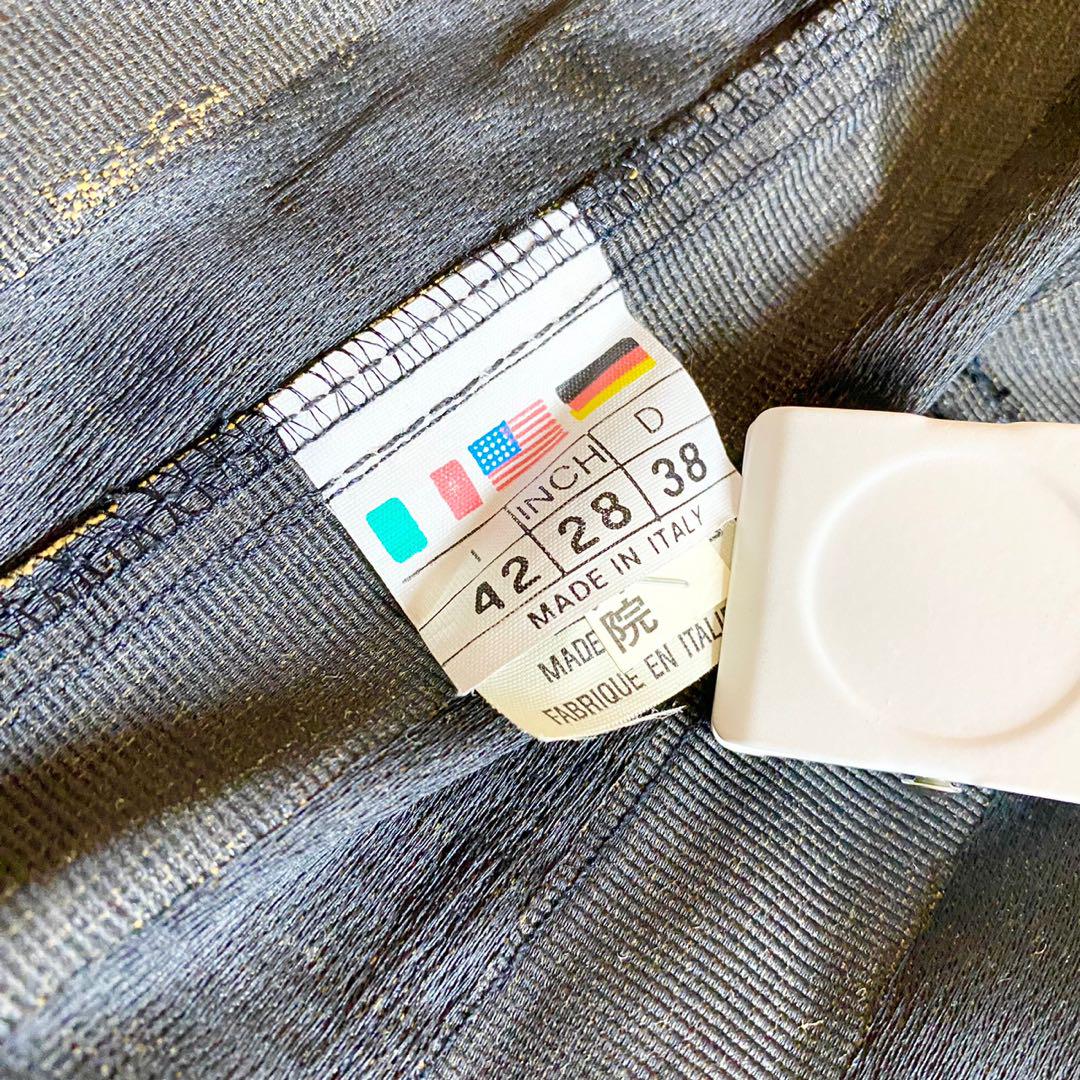 美品/激レア　フェンディ　ペカン柄　ベスト　ジレ　ストライプ　ズッカ柄　42
