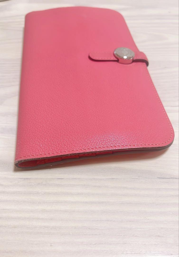 HERMES エルメス　長財布 ドゴン　ロング　ローズアザレ　美品　ピンク