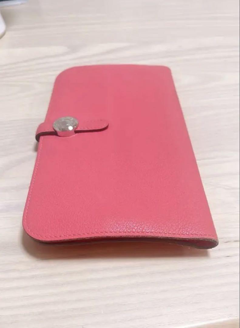 HERMES エルメス　長財布 ドゴン　ロング　ローズアザレ　美品　ピンク