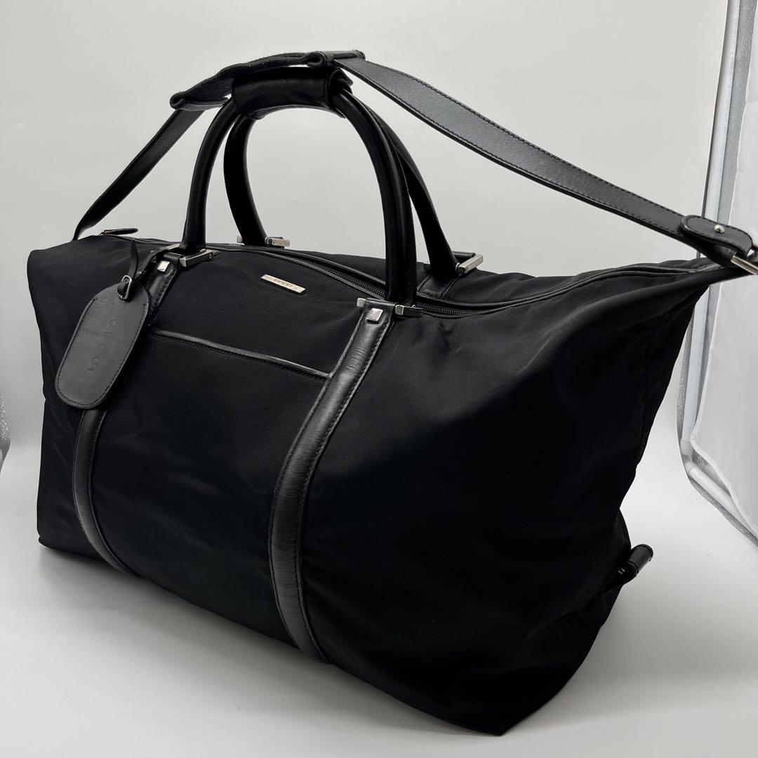 大容量 GUCCI ボストンバッグ ショルダーバッグ 2way ブラック 画像1
