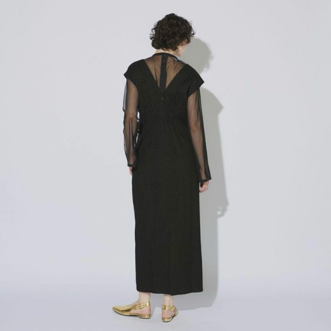 ワンピース ANDRESD V line jacquard dress