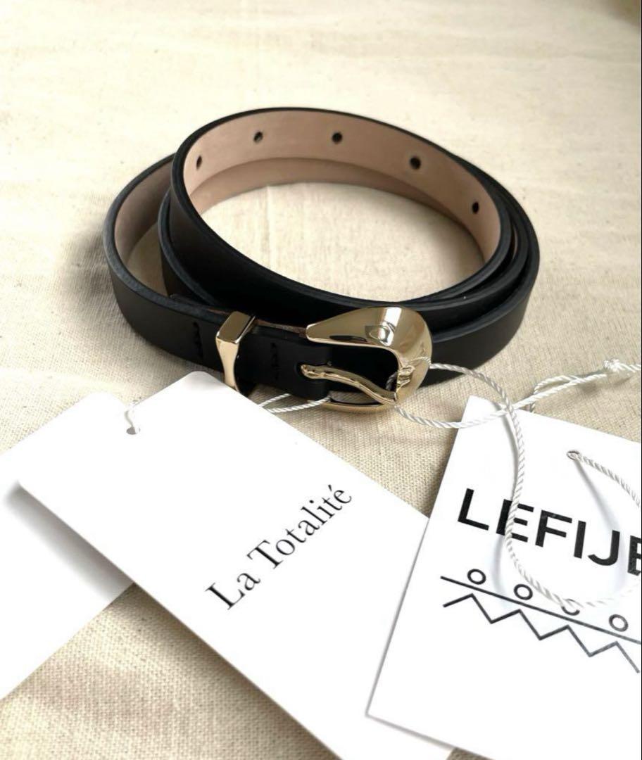 LEFIJE/レフィージェ　黒レザーベルト　新品未使用