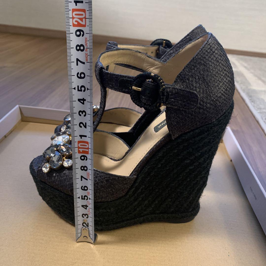 希少 DOLCE&GABBANA ドルガバ DG ビジュー トング サンダル