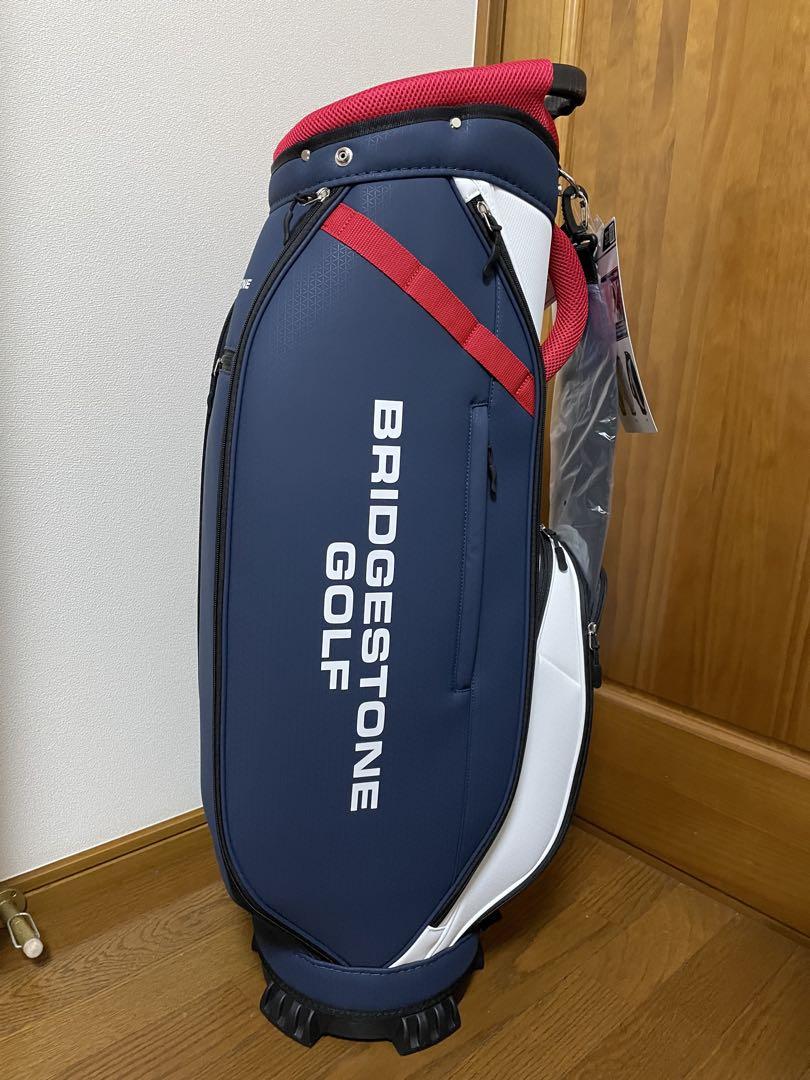 BRIDGESTONE GOLF キャディバッグ ネイビー/ホワイト/レッド