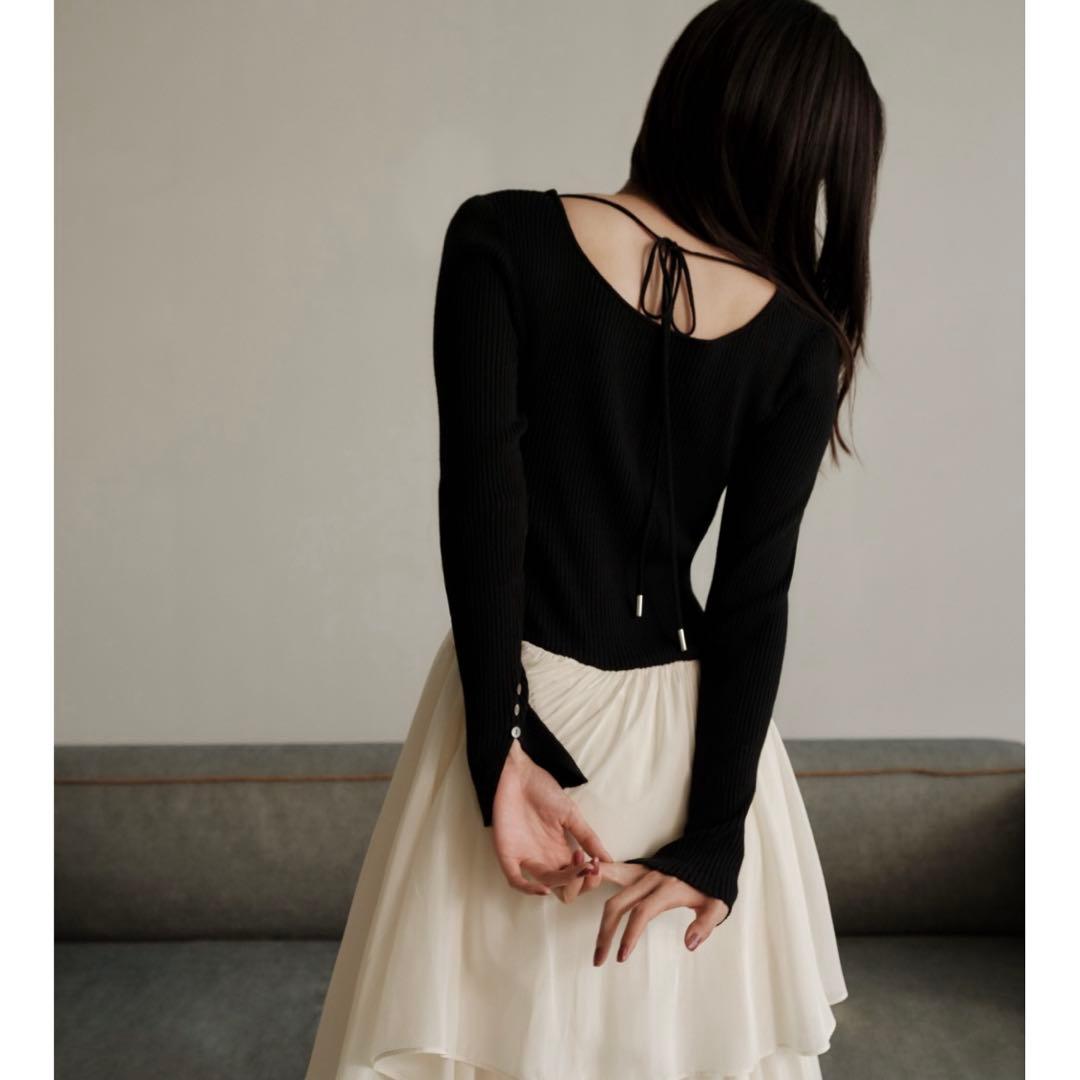 frayid ニットドッキングワンピース BLK サイズ0 frayid ニットドッキングワンピース BLK サイズ0