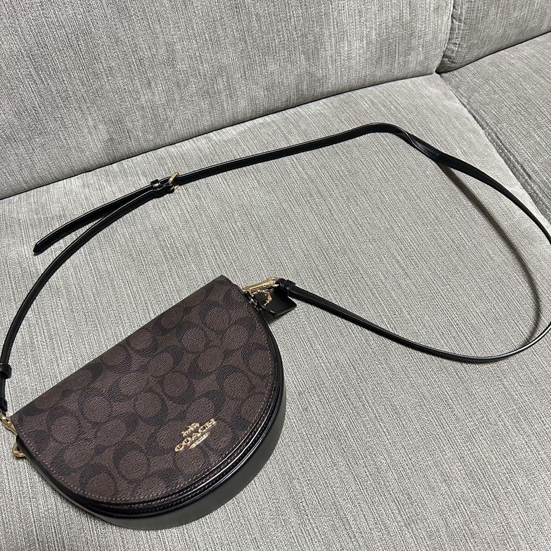 coach コーチ ショルダーバッグ 2way シグネチャー ハーフムーン
