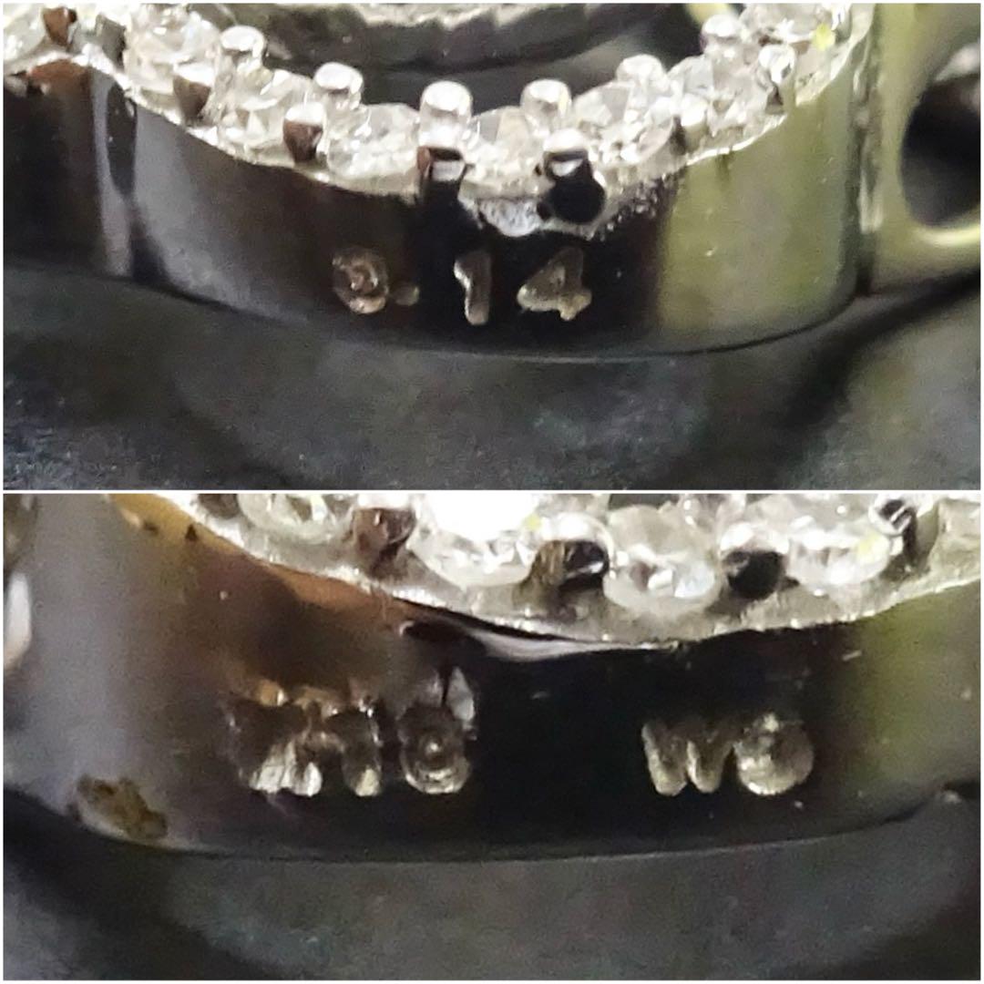 K18WG 18金 ホワイトゴールド ダイヤモンド D0.14ct ネックレス 画像10