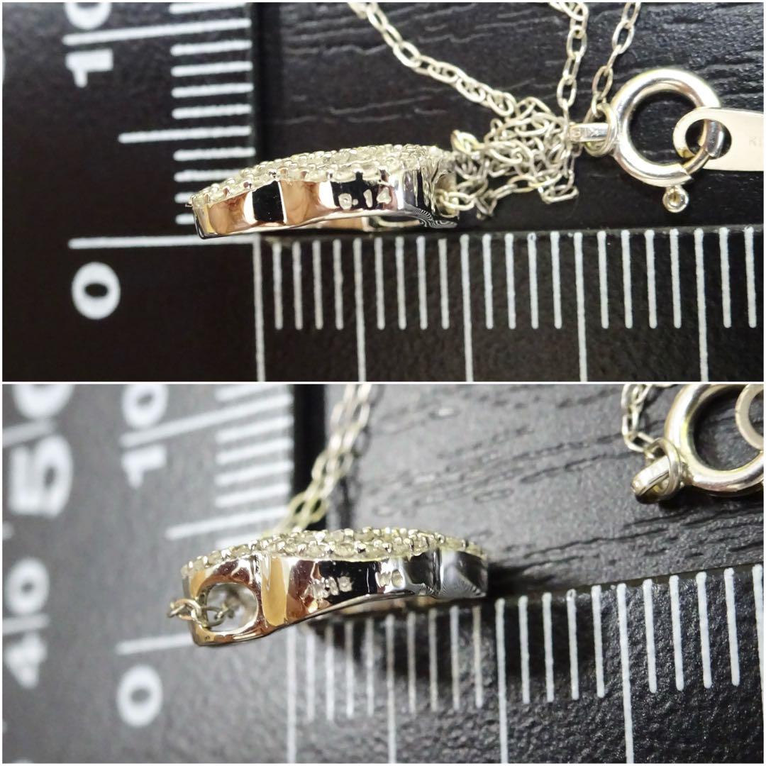 K18WG 18金 ホワイトゴールド ダイヤモンド D0.14ct ネックレス 画像15