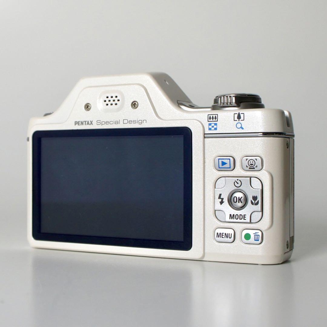 【スマホ転送セット】PENTAX OptioI-10 ホワイト オールドコンデジ