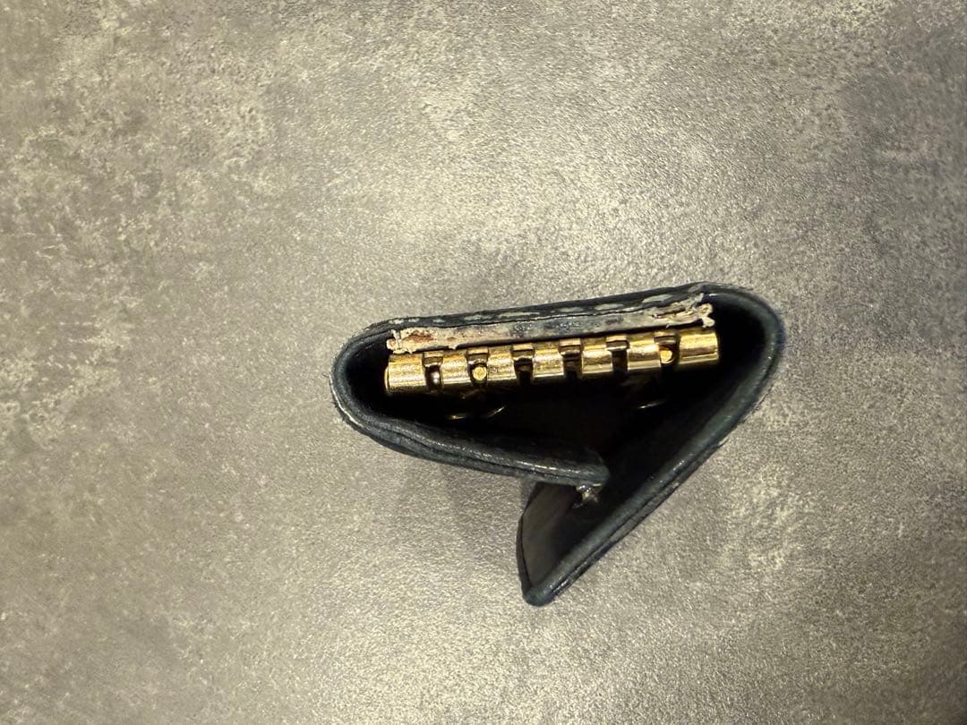 CHANEL ブラック レザー キーケース CHANEL ブラック レザー キーケース