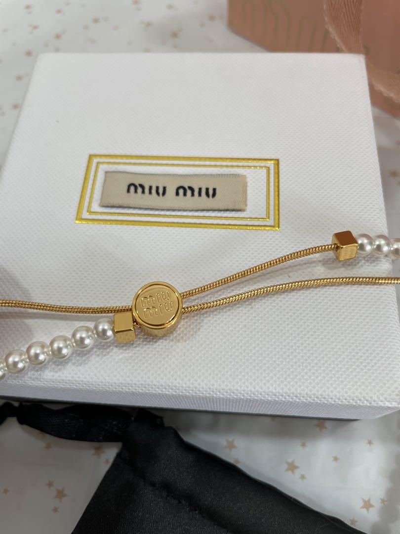 【完売必至】ミュウミュウ■パールとロゴのネックレス 楽天市場】MIUMIU ミュウミュウ チョーカー 5JC628 2D4Y