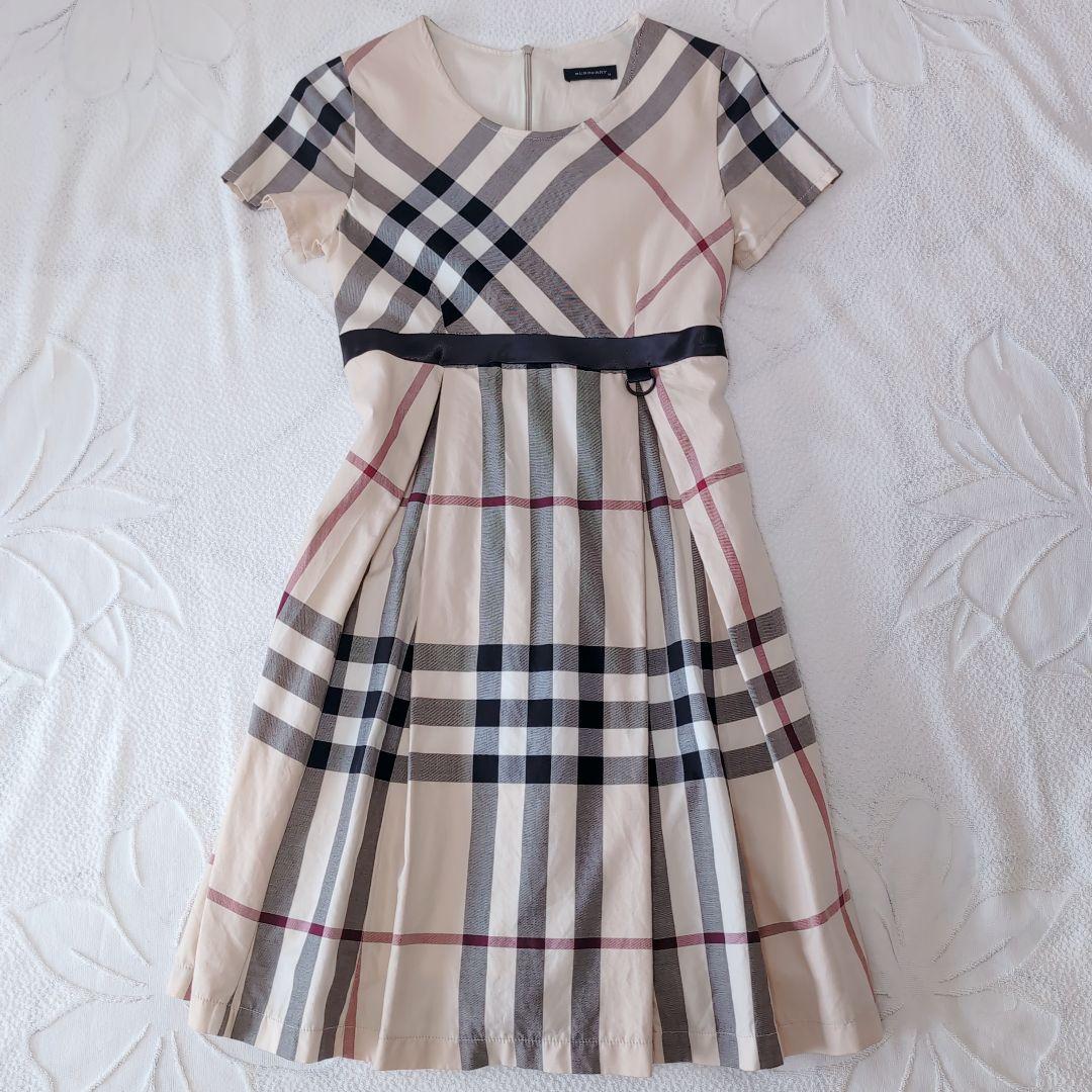 BURBERRY GOLF ワンピース 半袖 ノバチェック ポロシャツワンピ M バーバリーゴルフ ゴルフウェア ポロシャツワンピース ノバ