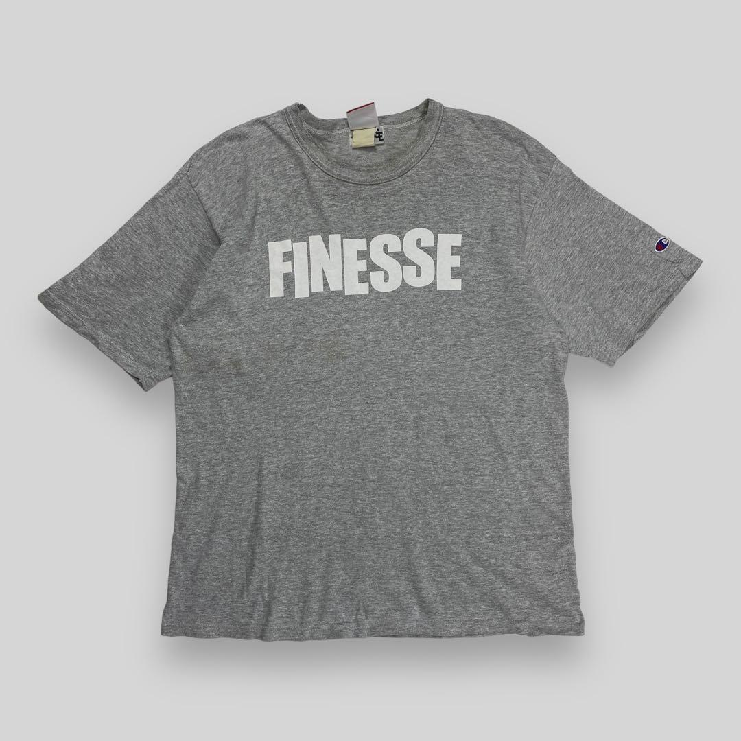 最高品質の Enough Good ×Champion L グレー Tシャツ FINESSE トップス