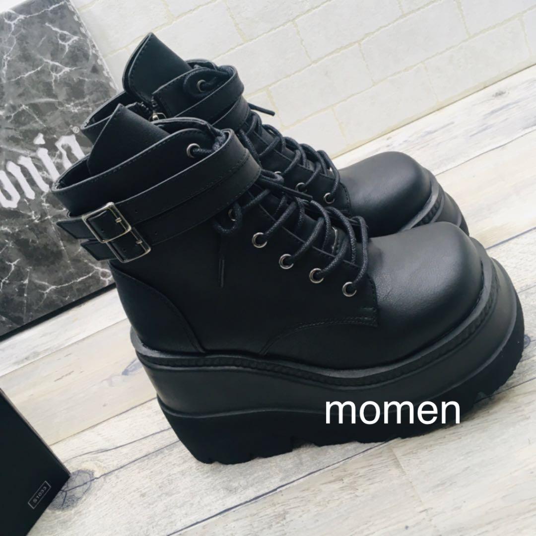 ☆超目玉】 新品未使用⭐️デモニア Demonia 厚底パンプス 黒 24cm US8