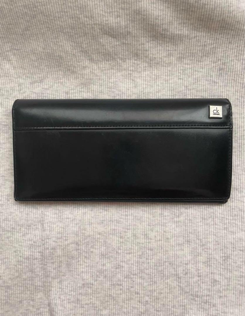 ✨極美品✨ カルバンクライン　二つ折り長財布　ウォレット　ブラック　レザー 5,220円