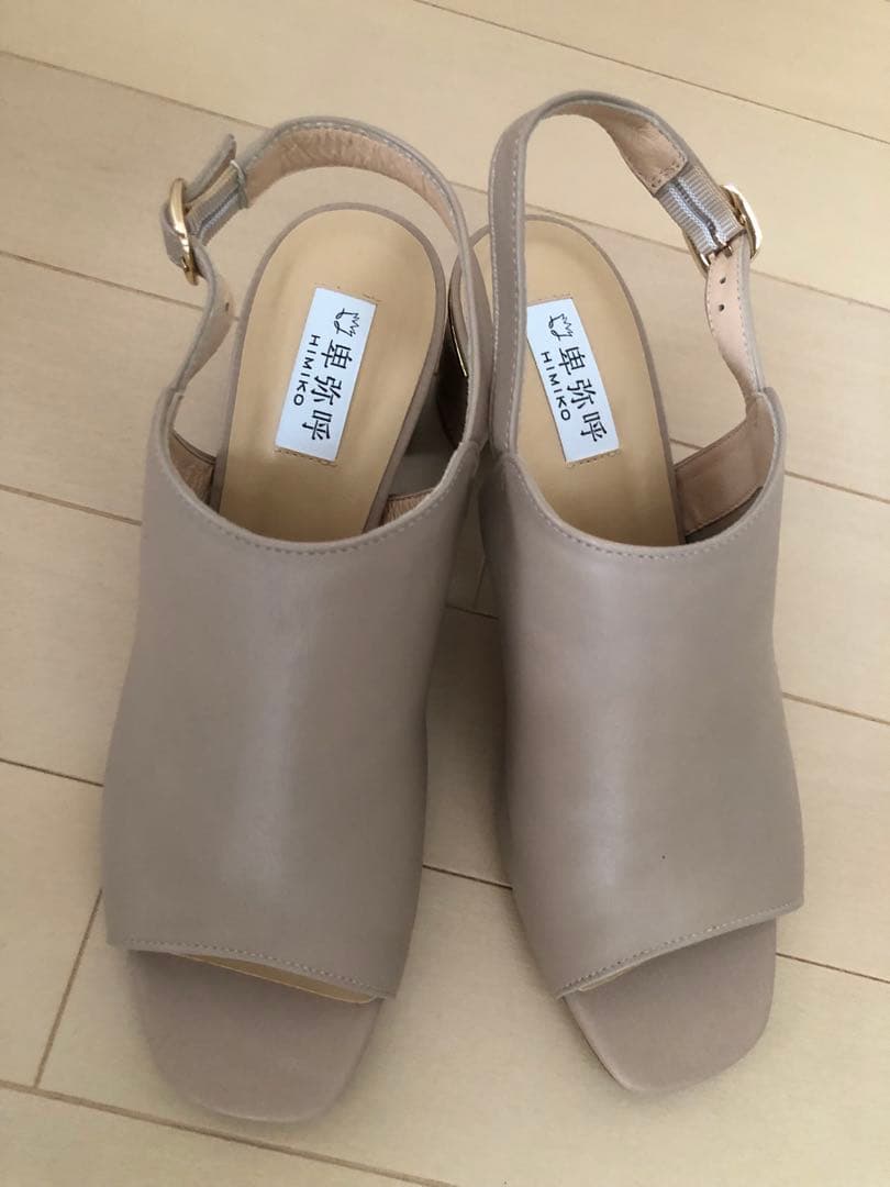 ◆卑弥呼◆チャンキーヒールカバーサンダル24．5cm24.5cm・卑弥呼