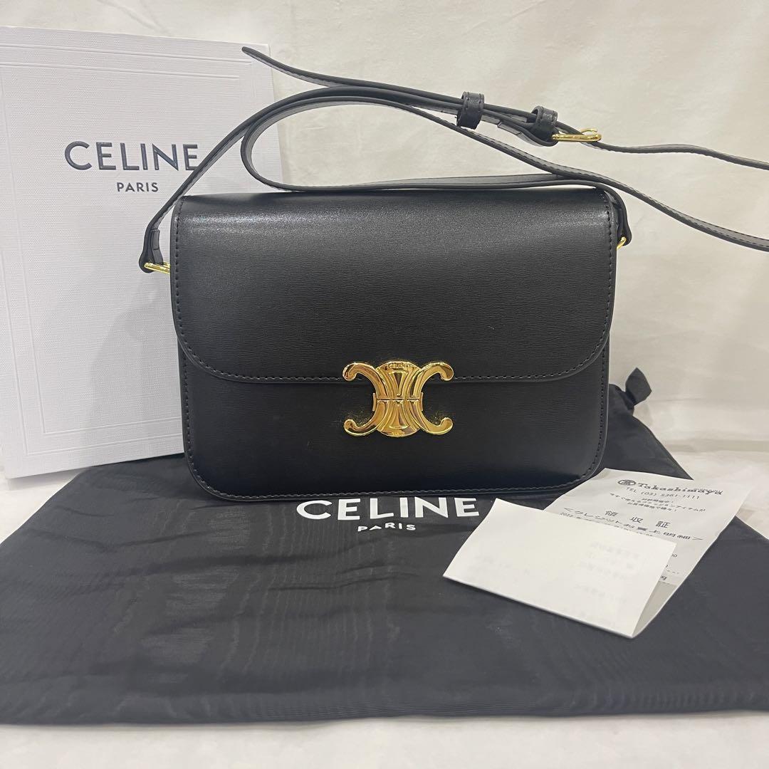 美品 CELINE レディース ショルダーバッグ調節可能なレザーストラップ