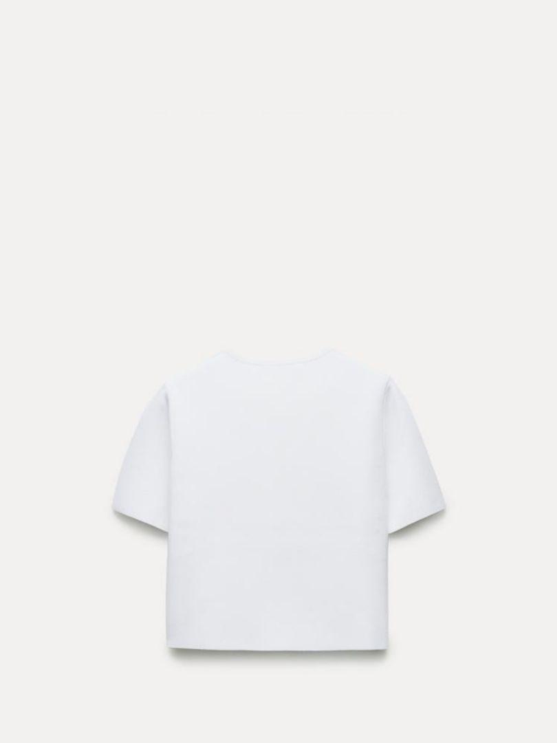 ZARA - ビーズ クロップド ニット カーディガン ZARA ザラ L