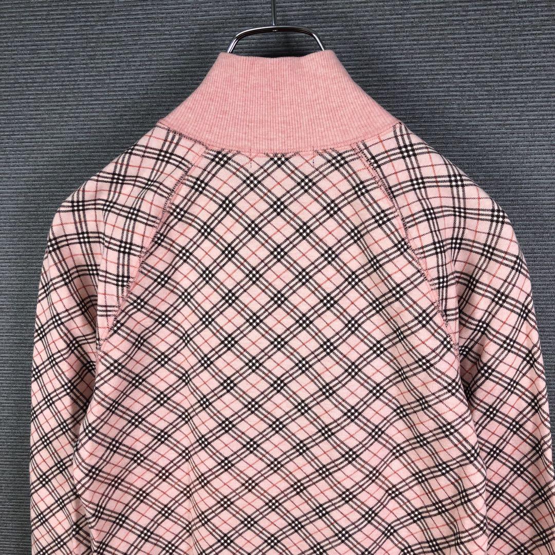 BURBERRY BLUE LABEL トラックジャケット　ノバチェック　38 BURBERRY BLUE LABEL トラックジャケット 総柄ノバチェック