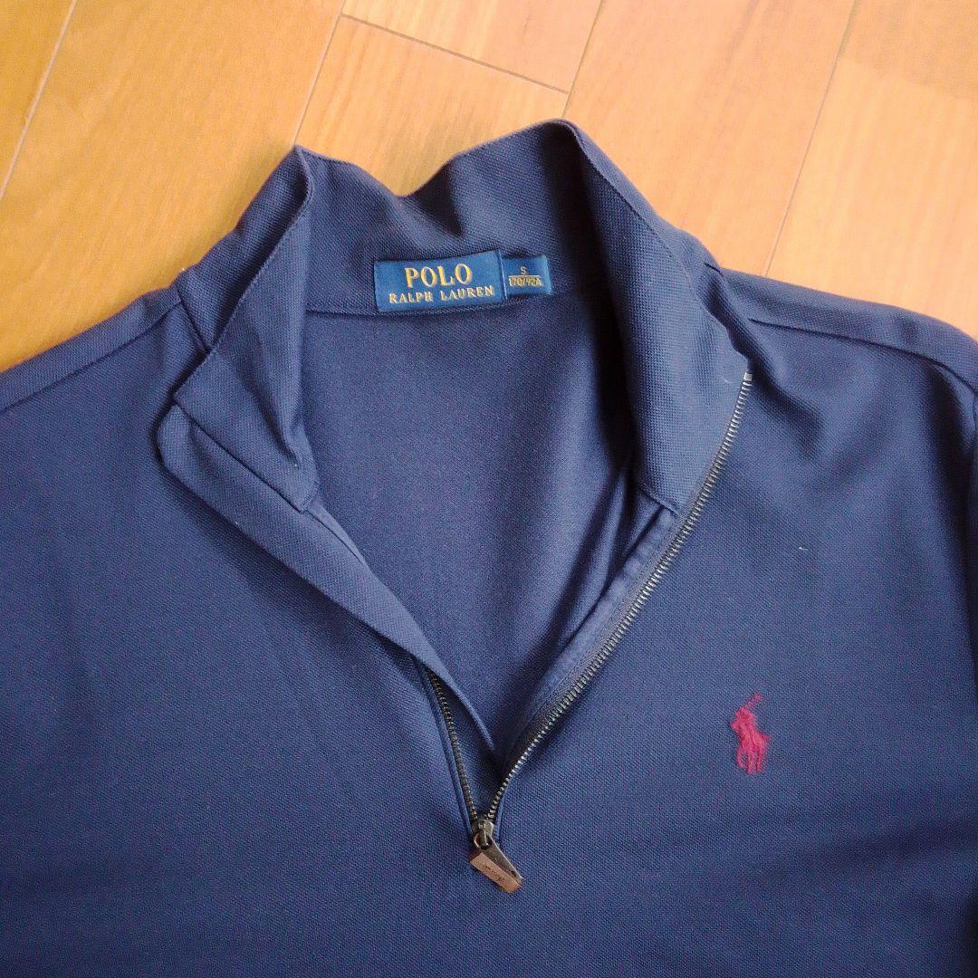 POLO RALPH LAUREN ネイビー ハーフジップスウェット S